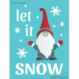 Stencils by Joanie Joanie Gnome Stencil Let It Snow Christmas Fairy Garden DIY Scandinavian Signs