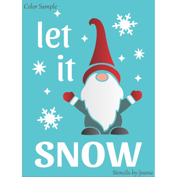 Stencils by Joanie Joanie Gnome Stencil Let It Snow Christmas