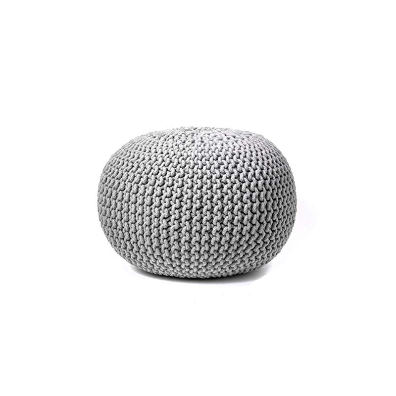 nuLOOM Ling Round Knit Ottoman Pouf