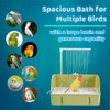 Parakeet Bird Bath for Cage Indoor, 2 Circulating Water Flow,