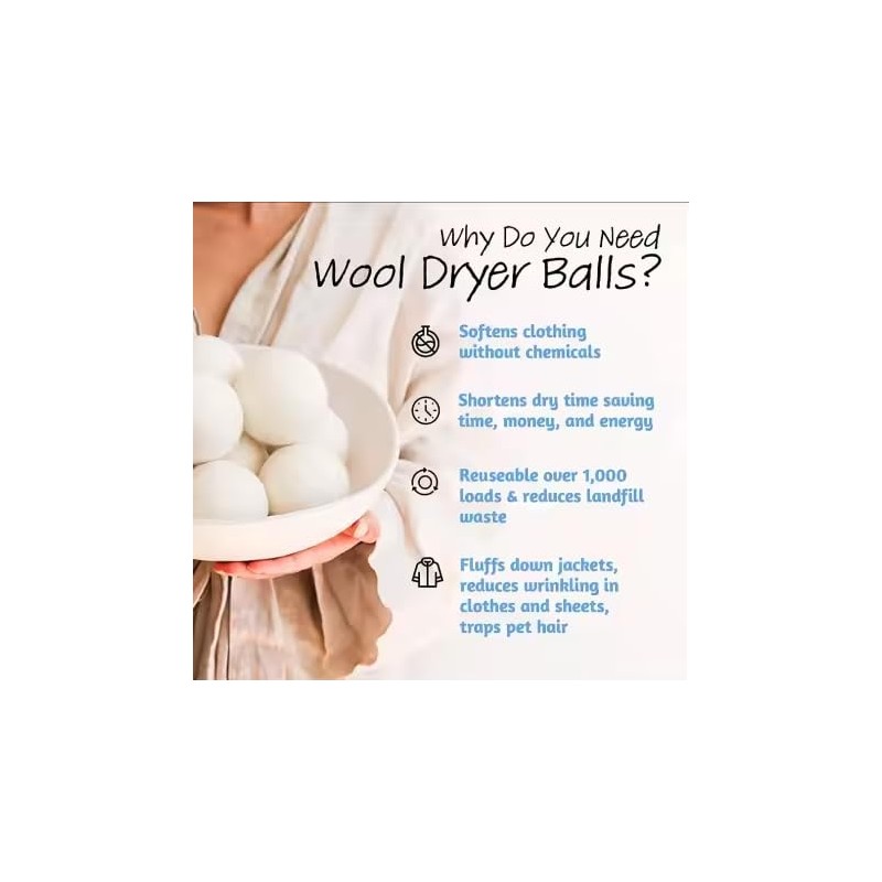 Dryer balls - efficient and environmentally friendly drying; dryer balls