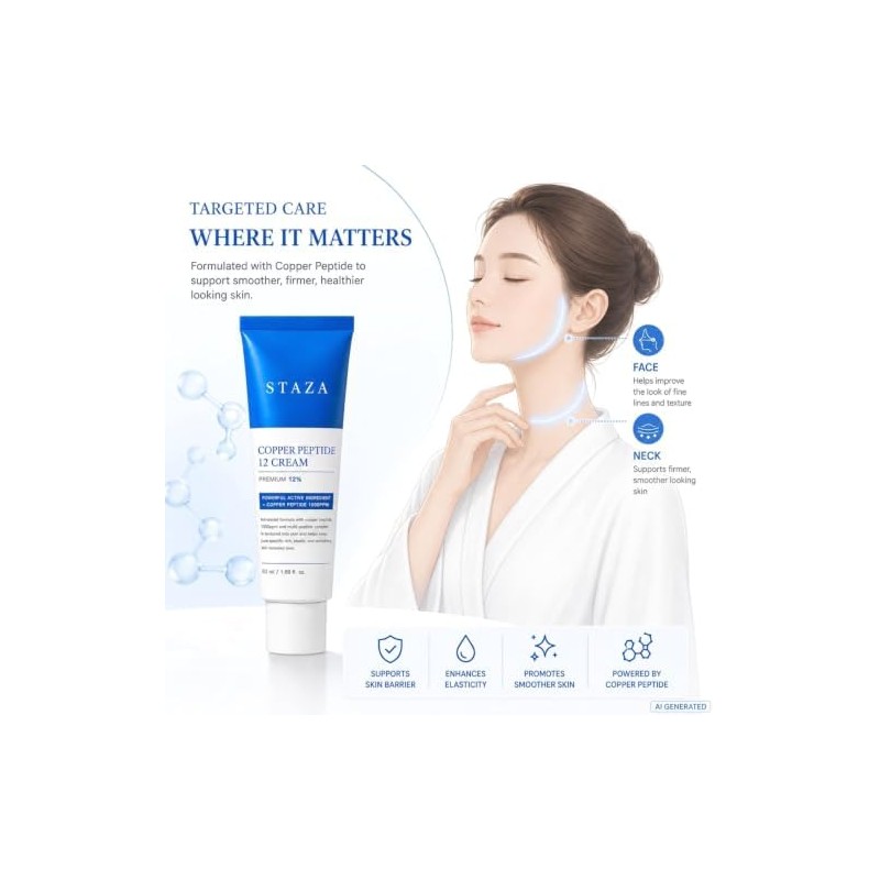 Crema hidratante ligera con péptido de cobre 12% – 50