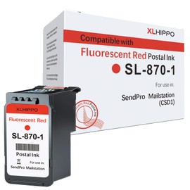 XLhippo High Capacity SL-870-1 XXL Postage Ink Replacement for Pitney Bowes SL-870-1 Red Ink Cartridge Compatible with New SendPro Mailstation Postage Meter CSD1 Machine (16 ml) (1 Pack)