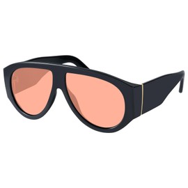 mosanana Retro Oversized Aviator Sunglasses for Women Men Trendy 70s Vintage Cool 2025 Fashion Big Shades Black Pink MS52474