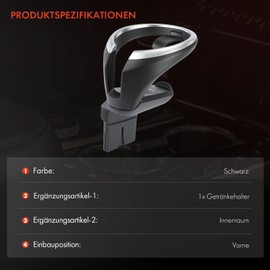 Frankberg 1 x Drink Holder Compatible with 1 Series Cabriolet E88 128i 135i 3.0L 2007-2013 1 Series Coupe E82 135i 3.0L 2007-2013 Replace# 51169144632