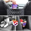Car Pocket Handbag Holder,Leather Seat Back Organizer Mesh Large Capacity