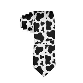 Men's Fashion tie Cow Print Pattern Necktie One Size Neck Tie