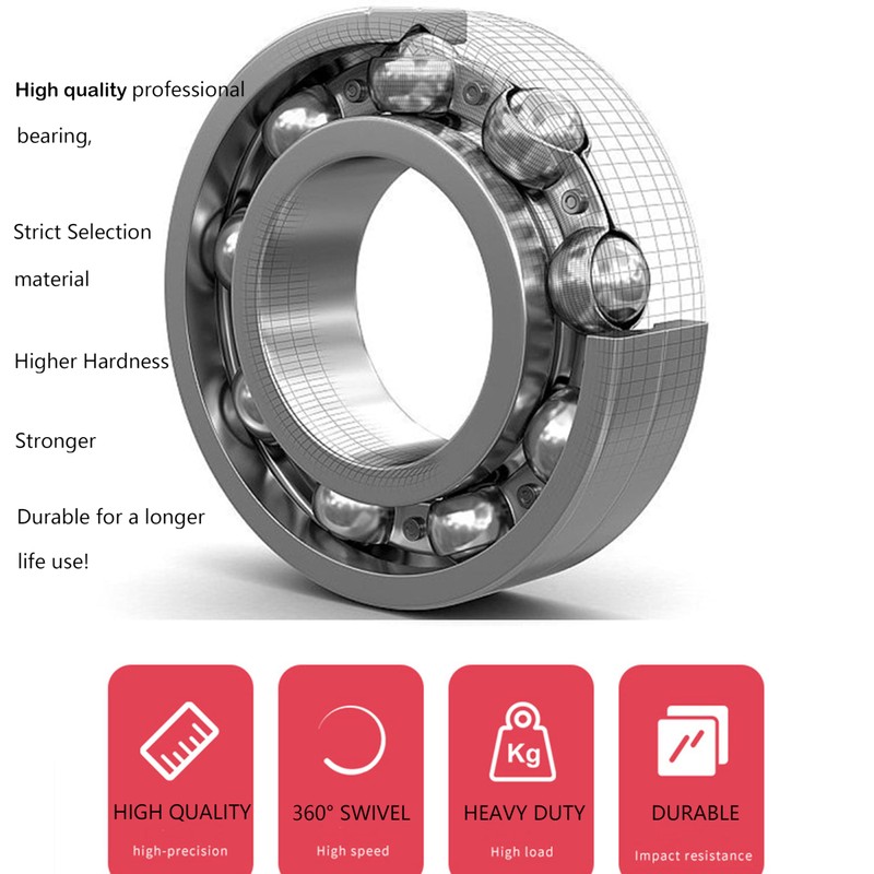 Heavy Duty Casters, M16x30mm Stem Casters Low Gravity Center Swivel
