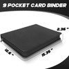 360 Toploaders Binder, 9-Pocket Top Loader Storage Album, Sided Loading