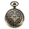 TREEWETO Steampunk Copper Case Skeleton Mechanical Pocket Watch Men's Watches