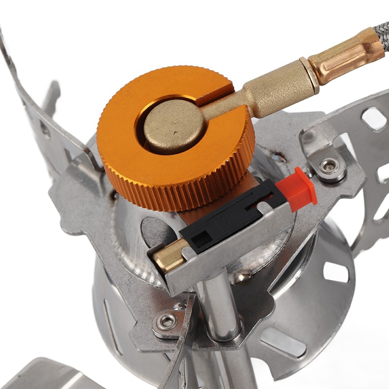 Camping Gas Stove with Gas Adapter Set Improves Burning Efficiency