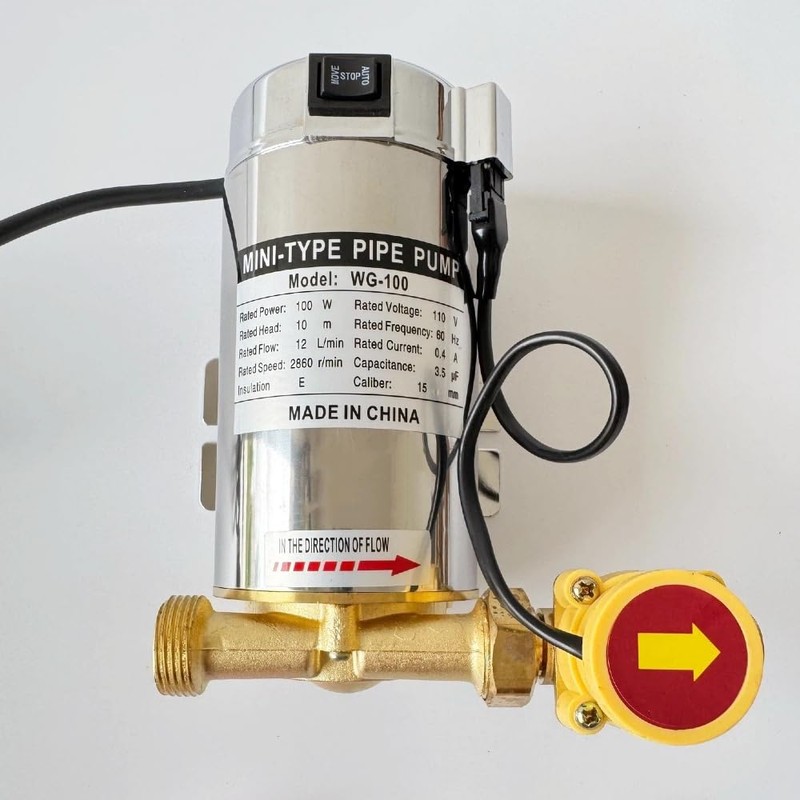 INREPRO 100W 110V Water Pressure Booster Pump 15 PSI Household