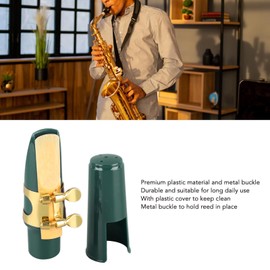 Alto Saxophone Mouthpiece, Cork Tube Plastic Cover, Good Sound Quality, Alto Saxophone Mouthpiece Kit, Metal Leaf Stand Design for Playing (#4)