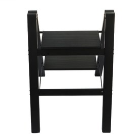 findmall 2 Steps Black Aluminum with Wide Treads Folding Step Stool for Home Office, 330 Lbs Weight Capacity