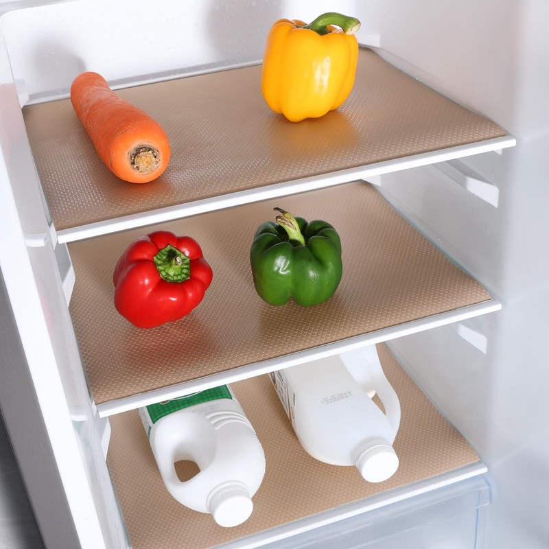 Beige Shelf Liners for Kitchen Cabinets Non Adhesive Drawer Liner