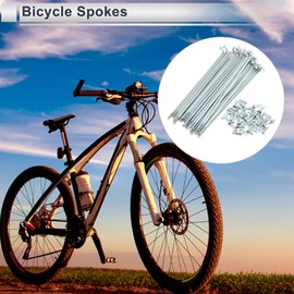 RATCHROLL 1 Set Universal Bicycle Spokes 12G 114mm Length Bike Wheel Spokes Nipple Silver Tone Carbon Steel Galvanized