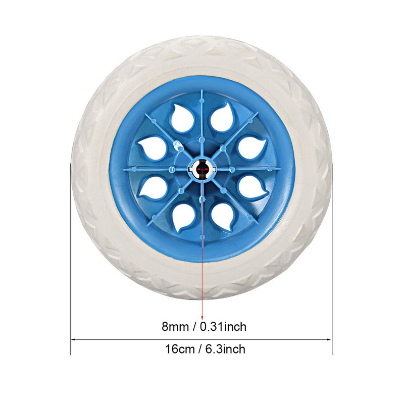 uxcell Shopping Cart Wheel Replacement 6.5 Inch Dia Rubber Foaming