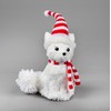 SHATCHI 20cm Arctic Fox Figure Christmas Tabletop Centrepiece Showpieces Home