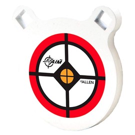 Allen Company EZ-Aim Steel Gong Target, 4 inch Gong, AR 500 Target at 200 Yards, White Powdercoat for Spotting Hits, Square Holes for Carriage Bolts