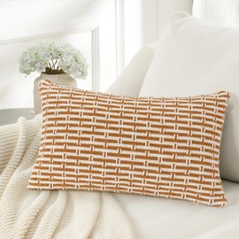LOMOHOO Cushion Covers 30x50cm Cotton Woven Pillowcase Throw Pillow Cover Beige Cushion Cover Boho Decorative Pillows Cover Chic Pillow Protector For Living Room Sofa Bedroom