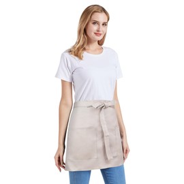 Nanxson(TM) new multi color unisex short bistro apron hotel chef apron AL8029 (Beige)