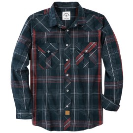 Dubinik Vintage Plaid Pearl Snap Western Shirts - Long Sleeve, Cowboy Style for Men