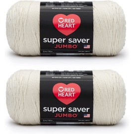 Red Heart Super Saver Jumbo Aran - Paquete de 2