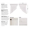 Prairie Swag Curtain White Ruffle Sheer Petticoat Length About 92cm