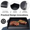 Criditpid Universal Large Cast Iron Cooking Griddle with Extra High