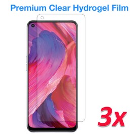 MEZON [3 Pack] Premium Hydrogel Film for OPPO A74 5G – Clear Edge-to-Edge Full Coverage Screen Protector (OPPO A74 5G, Hydrogel)