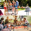 Folding Gril Table, 4x2 FT Camping Table with Mesh Desktop,Height
