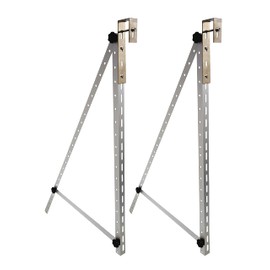 Trango ST-0006S Solar Panel Aluminium Bracket Silver for Square Balcony Railing Balcony Power Station Includes 2x Stainless Steel Hooks Universal Bracket up to 114 cm Panel Width Adjustable Angle