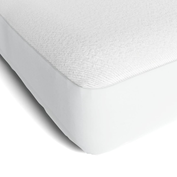 Emma Essentials Waterproof Mattress Protector 160 x 190 cm / 160 x 200 cm – Breathable Cotton, Washable with Elastic Around – 30 Nights Test & Made in Europe