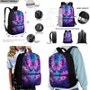 Kxyudcn Purple Butterfly Backpack with Lunch Box 1St Grade Backpack