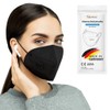 TubeRoo FFP2 Mask, Black, Pack of 10 Masks from Germany,