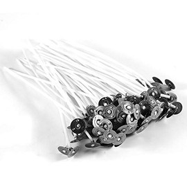 Wytino Mechas con Velas, 100 Unidades 8/10/12/14/15 / 20cm Mechas con Velas Pre enceradas con Base de algodón sostenedor Bricolaje bajo Humo(12cm)