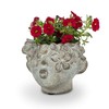 Abbott Collection 27-BACI-042 Mini Kissing Face Planter, Grey