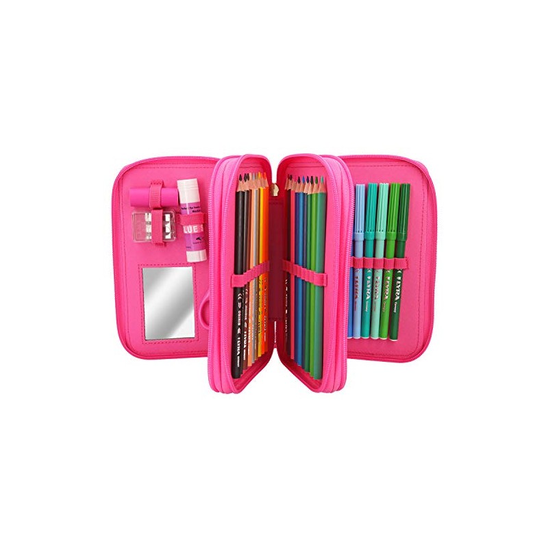 Depesche TOPModel 10418 Pencil Case with 3 Compartments with Cactus