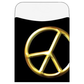 Barker Creek Peel & Stick Library Pockets, Peace, Great for Holding Library, Index, and Flash Cards, Hall Passes, Recipes, and More! 3-1/2" x 5-1/8", 30 per Pkg (1228)
