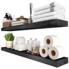SAUCE ZHAN Floating Shelves Rustic Natural Wood Wall Shelf Open