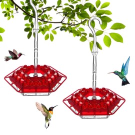 COWANIEE 2 Pcs Bird Feeders Hanging, 20 * 30cm Bird House Feeder with Hooks