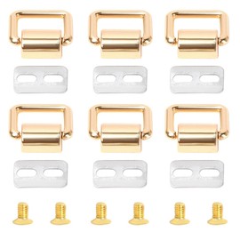 WADORN Pack of 6 Metal Bag Buckles Handbags Side Clip Buckle Bag Chain Strap Connection Buckle Backpack Hardware Accessories for DIY Leather Crafts Shoulder Bags Making, 2 cm Wide, gold