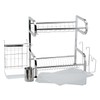 Farenheit Stainless Steel 2-Tier Dish Drying Rack for Kitchen Storage,