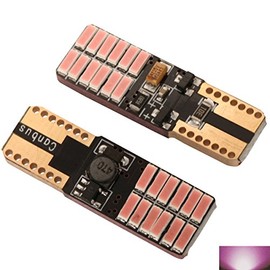 2pcs Super Bright Purple Pink LED Light Bulbs Canbus T10 194 High Power 24 LED Car Light Bulbs Auto Replacement Lighting 168 2825 W5W L250