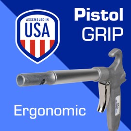 Guardair Long John Safety Air Gun with 06-Inch Aluminum Extension, High Performance OSHA Compliant Alloy Nozzle, Gray/Silver (75LJ006AA)