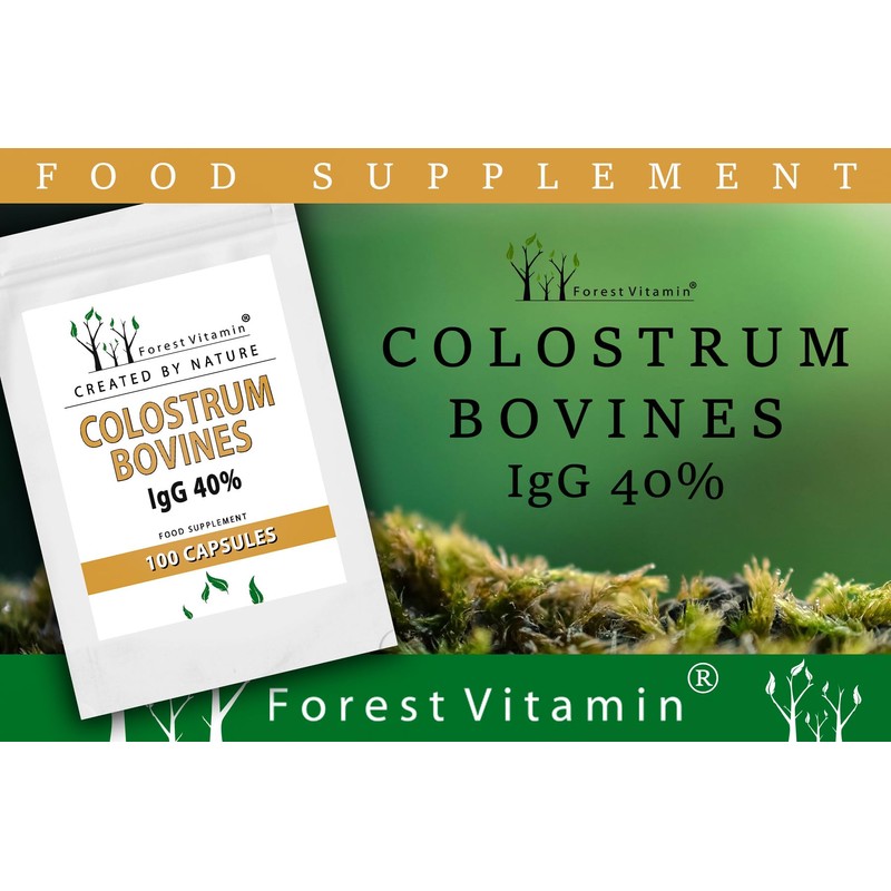 COLOSTRUM Forest Vitamin Colostrum Bovines IgG 40% 280mg 100 Capsules