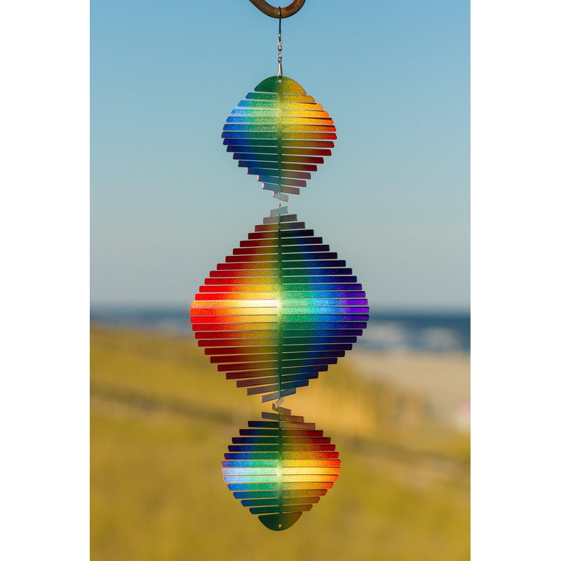 VP Home Kinetic 3D Helix Metal Outdoor Garden Decor Wind