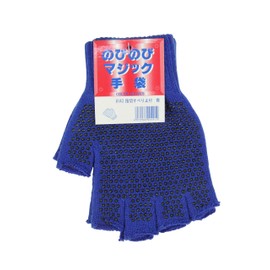 Kachiboshi Leisure/Outdoor Gloves, Nobi Magic Gloves, Finger Cut (With Finger Cut) #143 Blue