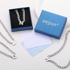 RWQIAN Letter Chain Men's Cuban Chain with Initials Rabbit Chain