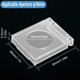 DAOKAI PC Power Button Cover, Transparent Safety Push Button Cap with Seal to Prevent Computer Mispression, For Mounting Hole Diameter 0.6 inch (16 mm) - 10 Pcs